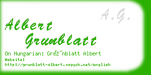 albert grunblatt business card